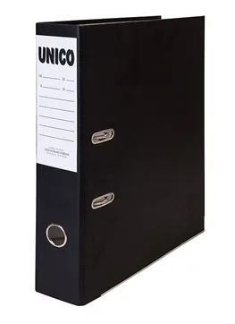 ARCHIVADOR NEGRO UNICO T/OFICIO LOMO FINO