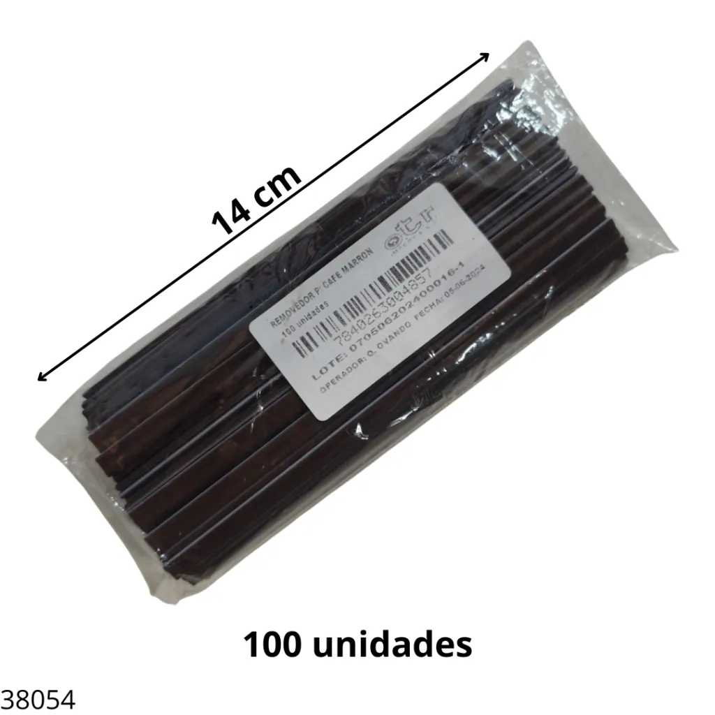PAQ. DE REMOVEDOR DE CAFÉ X 100 UNID.